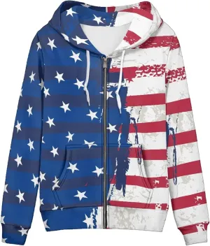 JEOCODY Novelty Full Zip Hoodie Athletic Slim Fit Long Sleeve Sweatshirt for Women