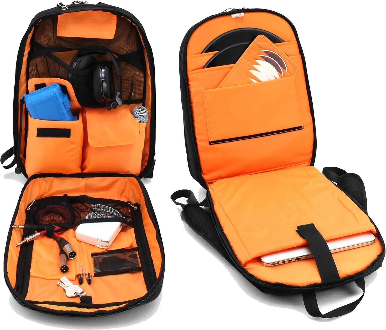Jetpack Slim Backpack for DVS, Mobile, or Club DJ Gig Set, Bag Carry Laptop, Stand, Tablet, Headphone, Vinyl Records, USB Mobile Devices, Needle Case, Cables, Microphone & More. TSA Compliant (Camo)