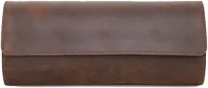 JSEIAJB Cowhide High-end Mechanical Watch Anti Drop Storage Box Travel Portable Four Piece Watch Box