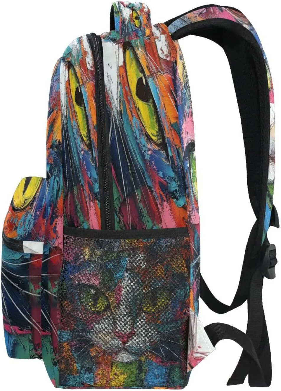 JSTEL Kid Cat Backpack,Elementary School Backpack Cat Kid Bookbag for Boy Girl Ages 5 to 13,02