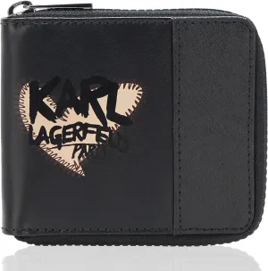 Karl Lagerfeld Paris Men's Leather Zip Around Wallet