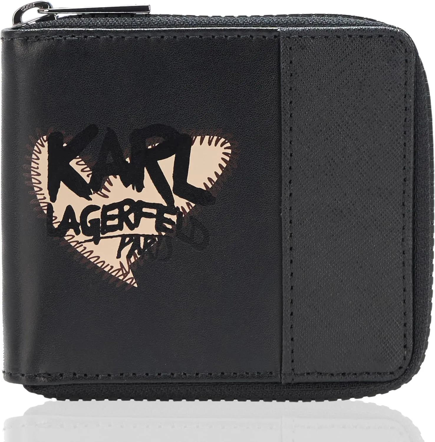 Karl Lagerfeld Paris Men's Leather Zip Around Wallet