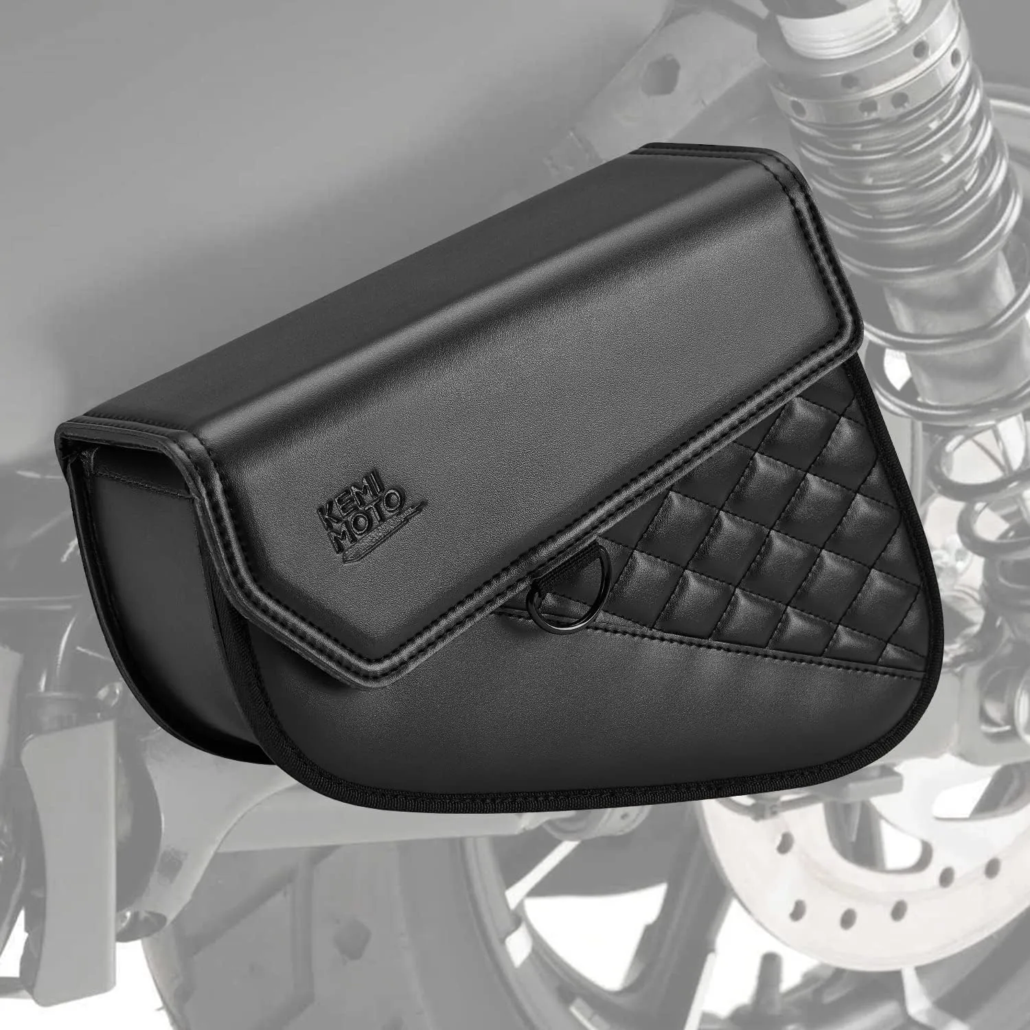 KEMIMOTO Swingarm Bag 5.5L Motorcycle Side Solo Bags Synthetic Leather Tool Bags Compatible with Sportster Iron 883 Street 750 Rebel Models