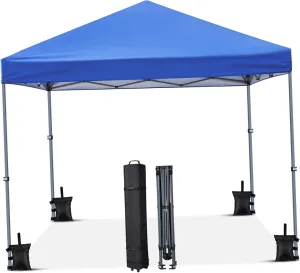 KESYOO Instant Up Tent Canopy Windproof Outdoor Shelter with Wheeled Carry Bag for Easy Transport Sun Protection