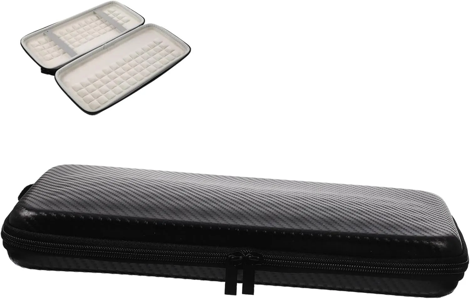 Keyboard Storage Bag PU Mechanical Keyboard Case with Zipper Closure Lightweight and Stylish Compatible with Logitech for Travel and Protection