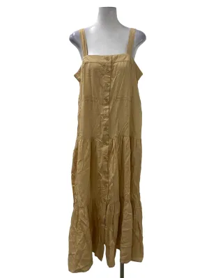 Khaki Square Neck Dress