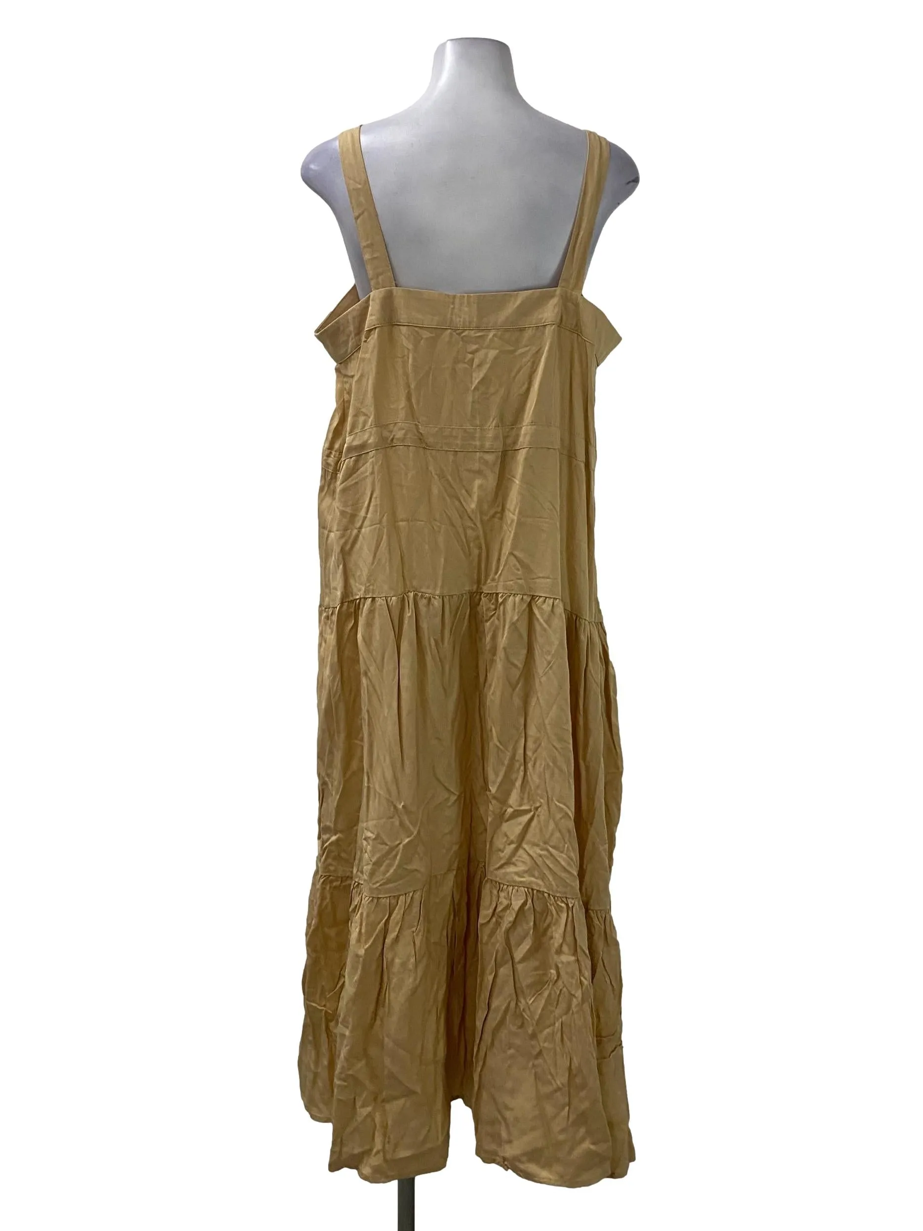 Khaki Square Neck Dress