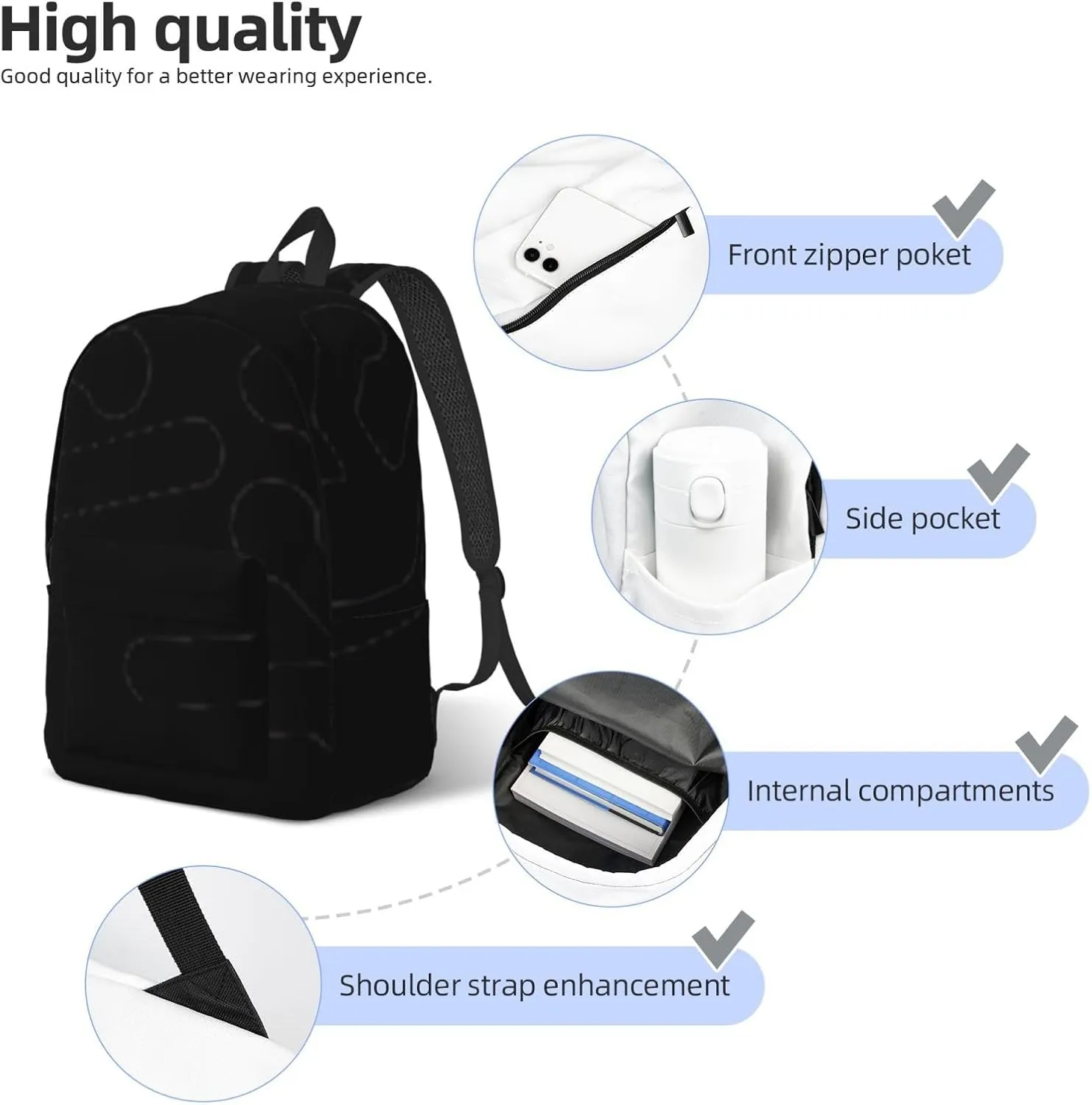 kickboxing print Backpack for Travel Classic Stylish Casual Daypack Bag Travel for Women Men