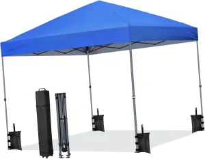 Kisangel Instant Tent Canopy Windproof Outdoor Shelter UV Protection Easy Setup with Wheeled Carry Bag for Camping Beach and Events