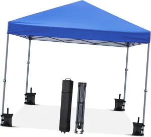 Kisangel Outdoor Instant Canopy Tent Meters with Wheeled Carry Bag Windproof Sun Shelter for Family Friends Easy Setup Portable Design