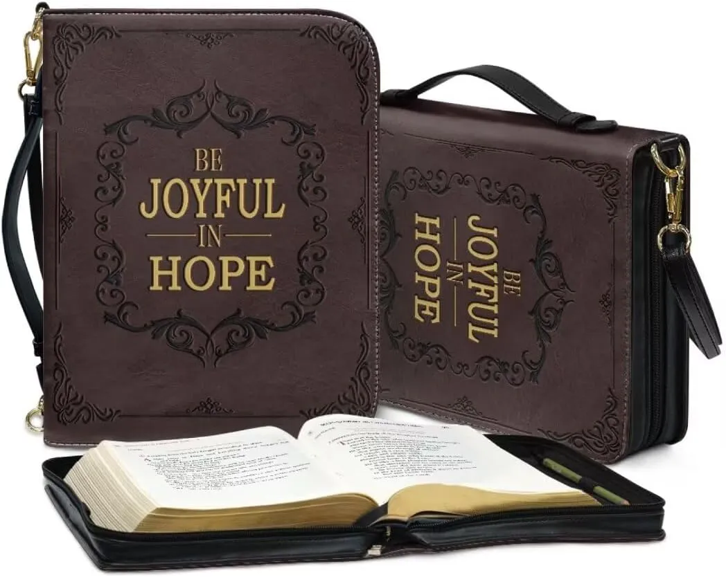 Kuiaobaty Bible Cover PU Leather Bible Protective Cover Zipper Bible Cases for Women Men