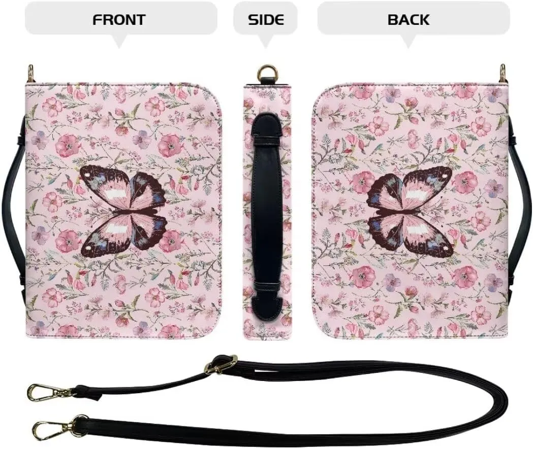 Kuiaobaty Bible Cover PU Leather Bible Protective Cover Zipper Bible Cases for Women Men
