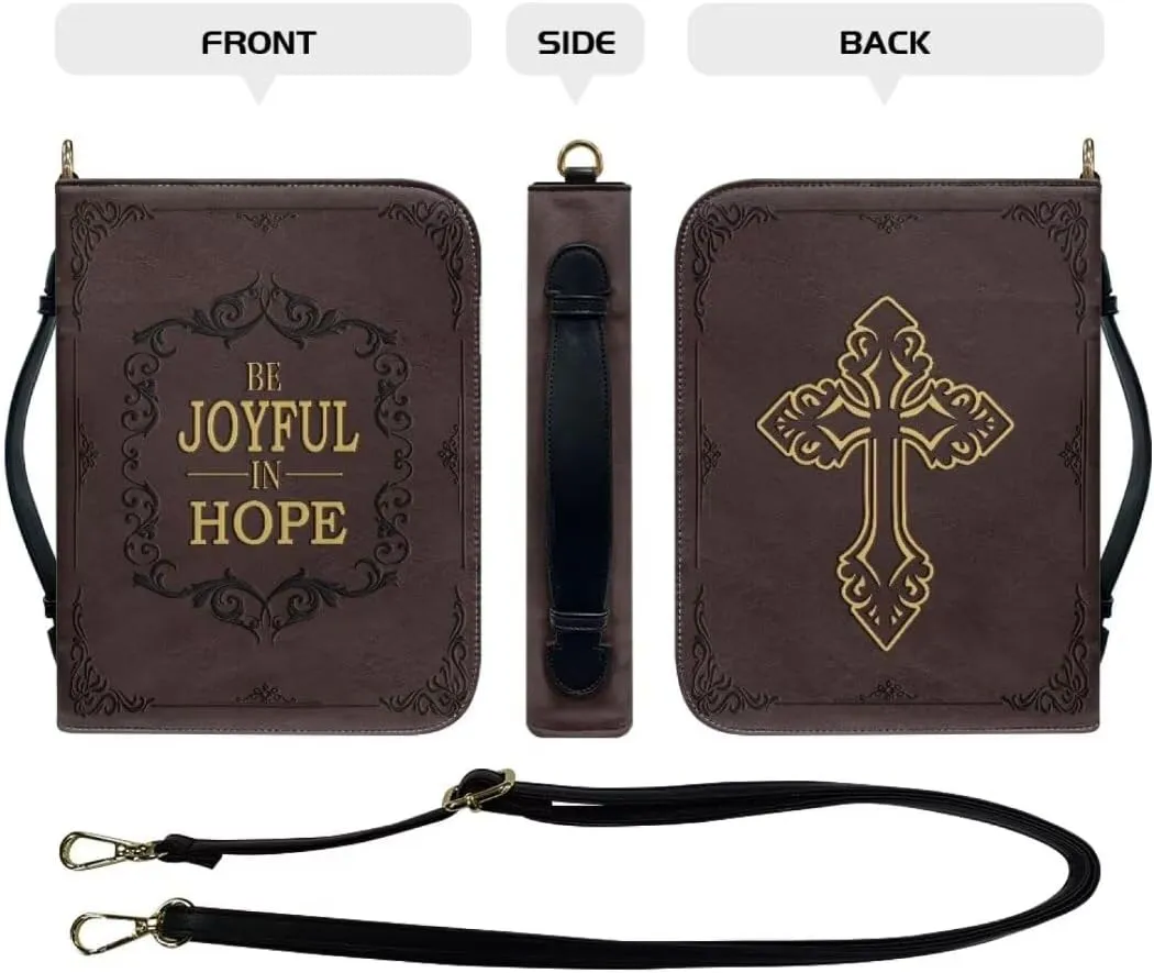 Kuiaobaty Bible Cover PU Leather Bible Protective Cover Zipper Bible Cases for Women Men