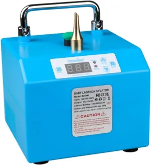Lagenda B231M Electric Balloon Pump with Timer & Pedal Control - Dual Powerful Motor Portable Inflator Blower for Party Decorations, Events, Quick Balloon Setup