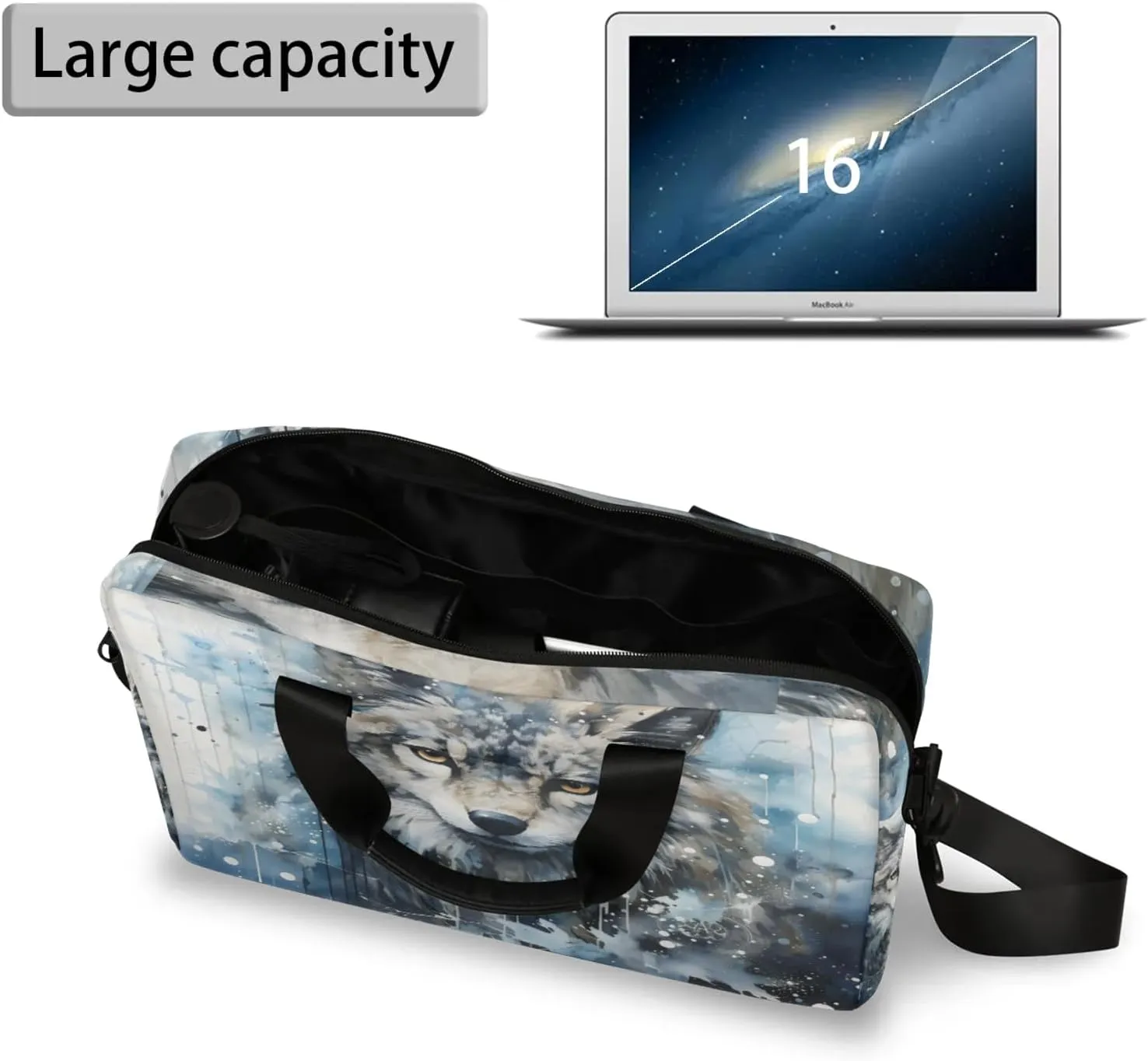 Laptop Bag 15.6 Inch Laptop Sleeve Case with Shoulder Straps Computer Slim Briefcase for Men and Women