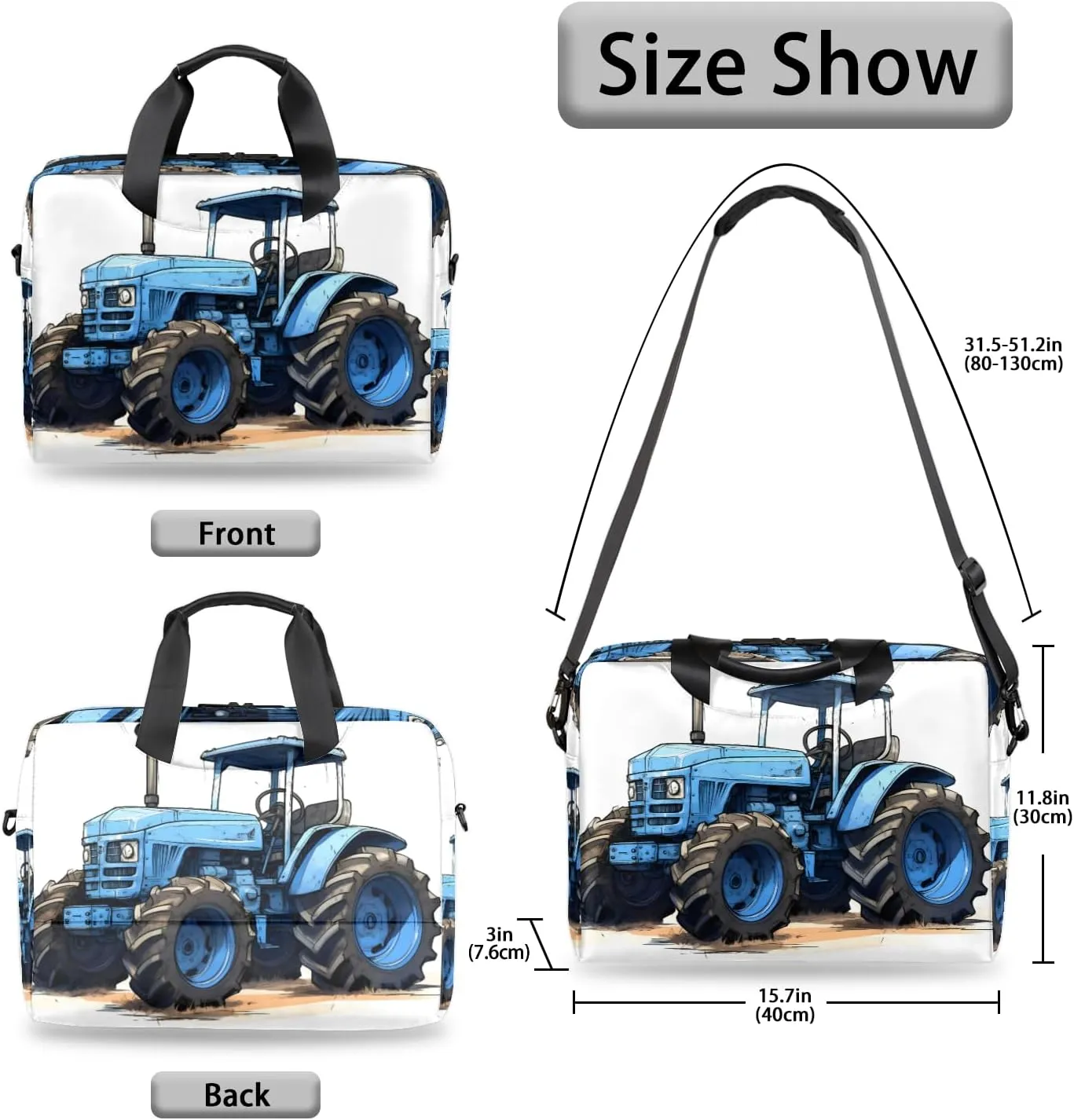 Laptop Bag 15.6 Inch Laptop Sleeve Case with Shoulder Straps Computer Slim Briefcase for Men and Women