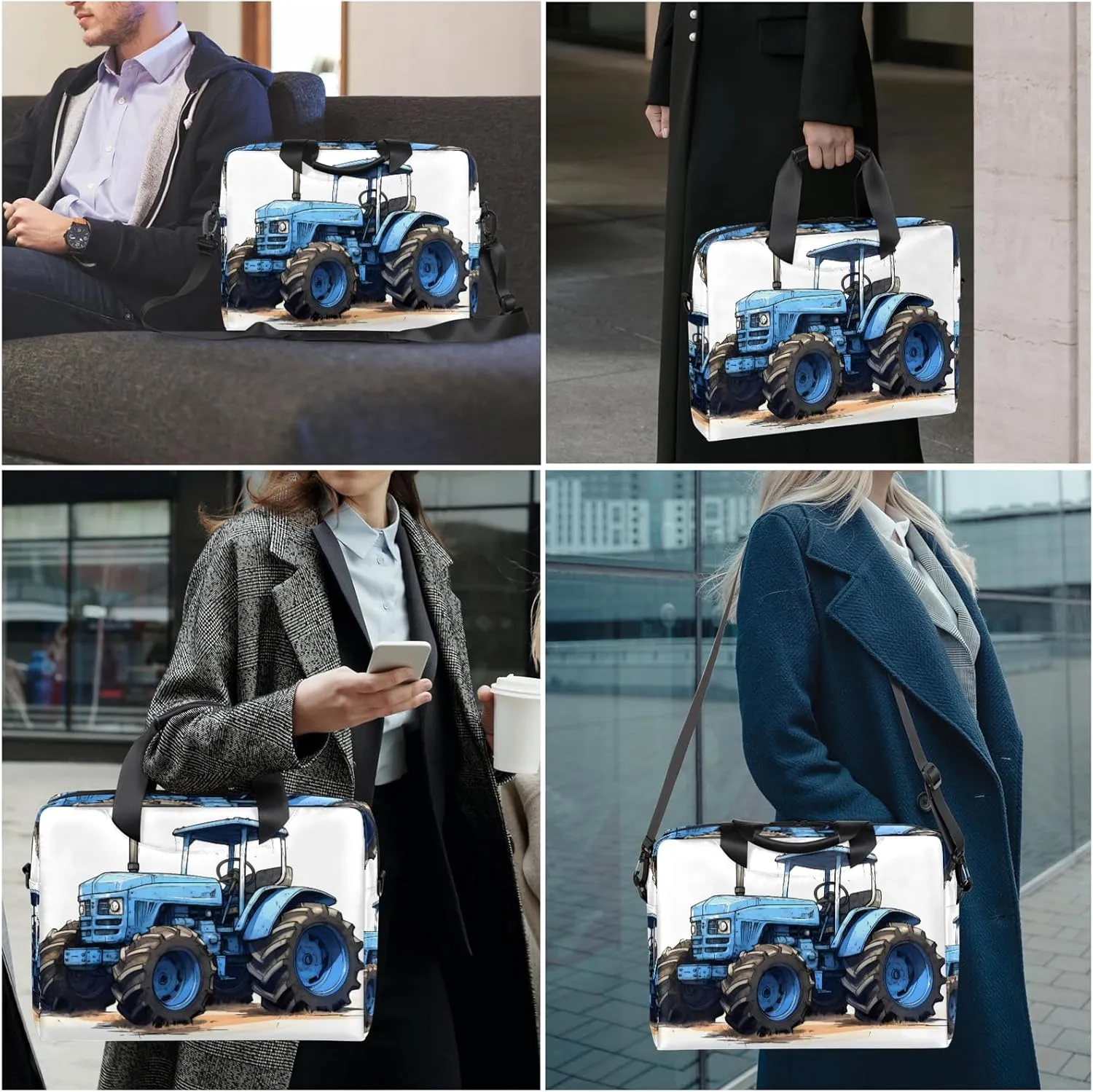 Laptop Bag 15.6 Inch Laptop Sleeve Case with Shoulder Straps Computer Slim Briefcase for Men and Women
