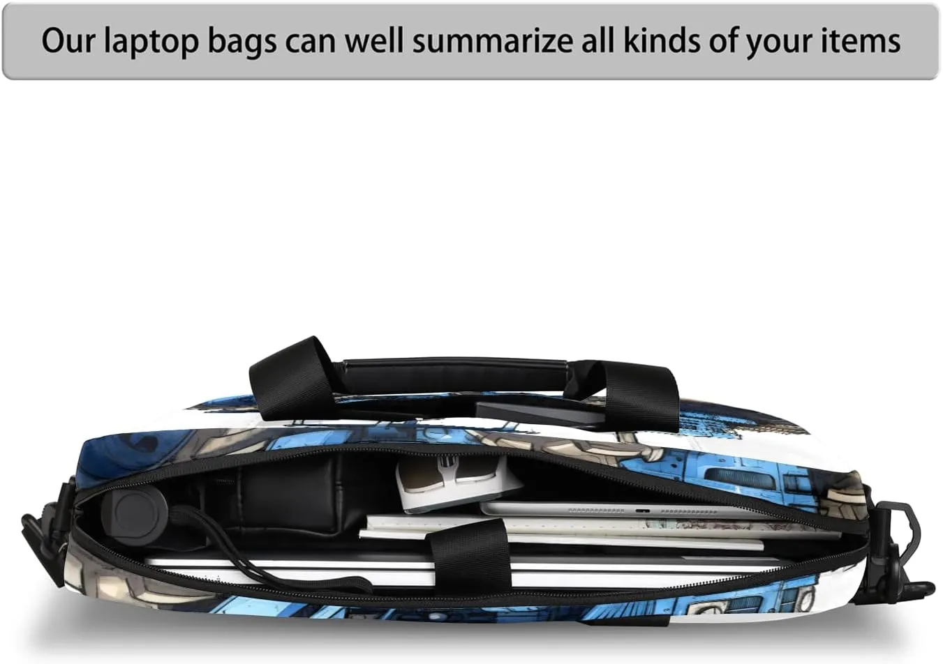 Laptop Bag 15.6 Inch Laptop Sleeve Case with Shoulder Straps Computer Slim Briefcase for Men and Women