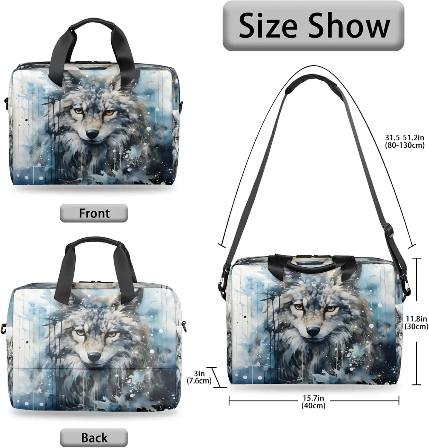 Laptop Bag 15.6 Inch Laptop Sleeve Case with Shoulder Straps Computer Slim Briefcase for Men and Women