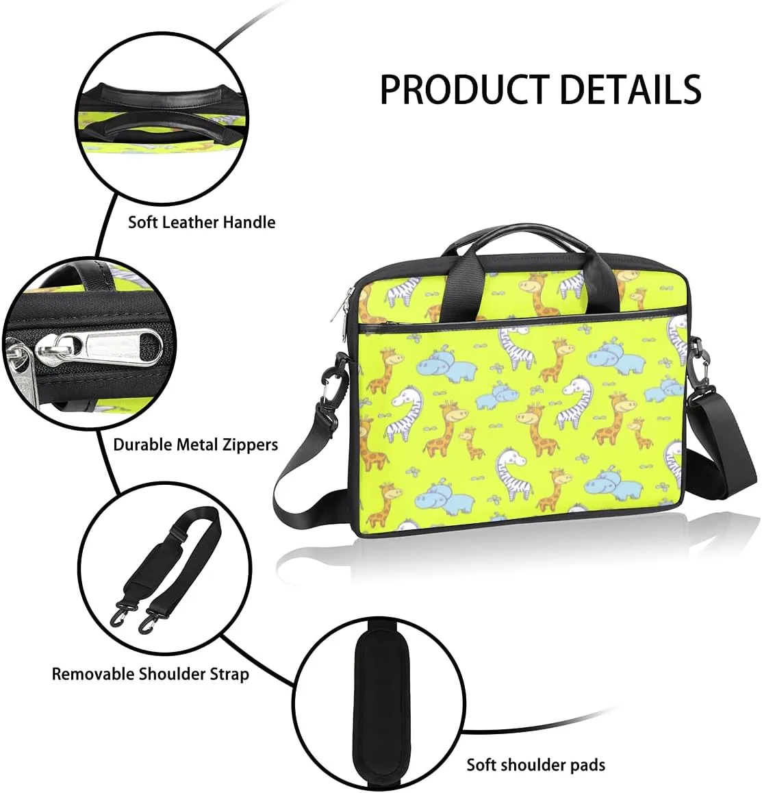 Laptop Bag Case Shoulder Messenger Carrying Bag 13 14 15 Inch Waterproof Computer Sleeve Cover