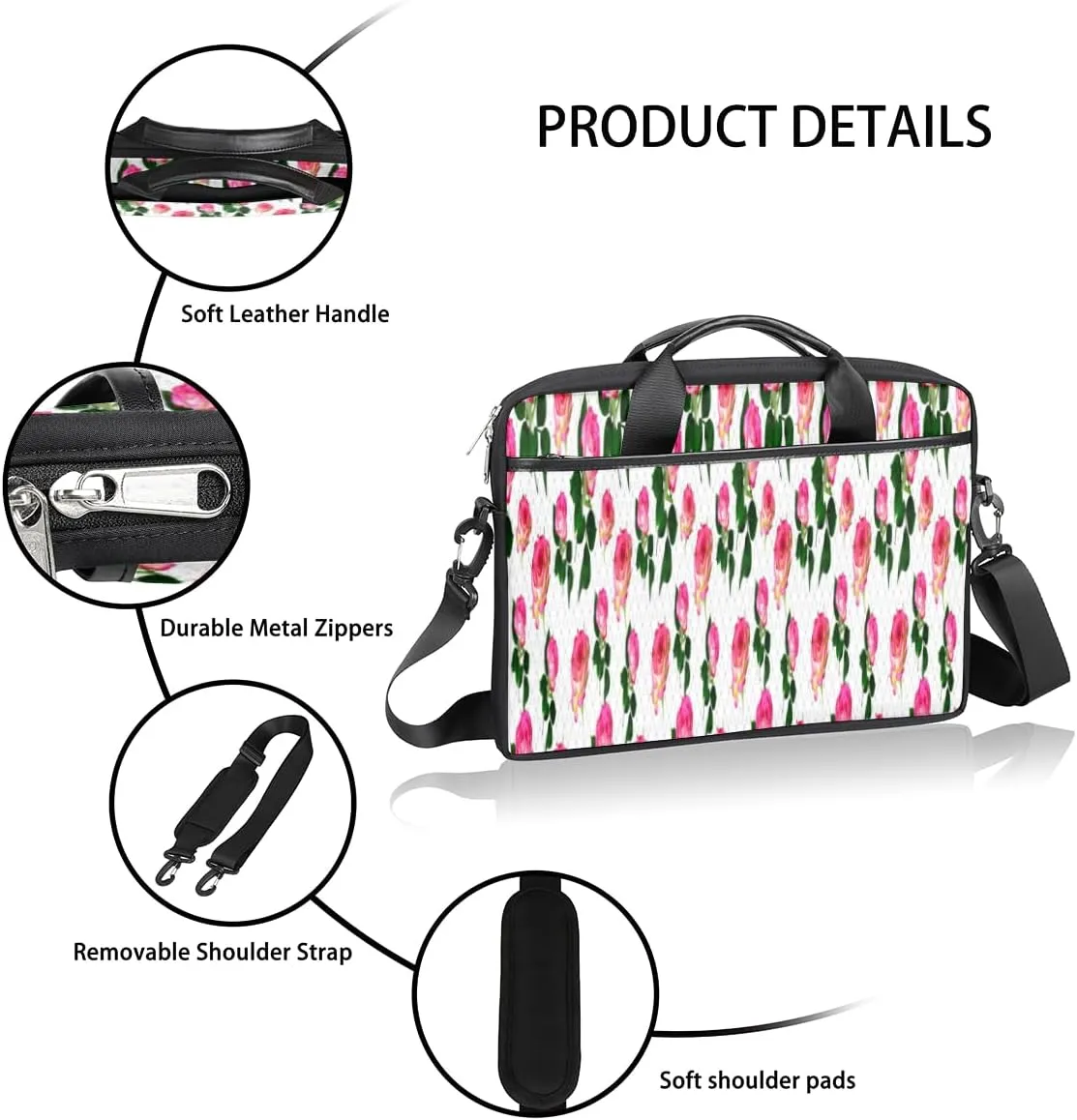 Laptop Bag Case Shoulder Messenger Carrying Bag 13 14 15 Inch Waterproof Computer Sleeve Cover