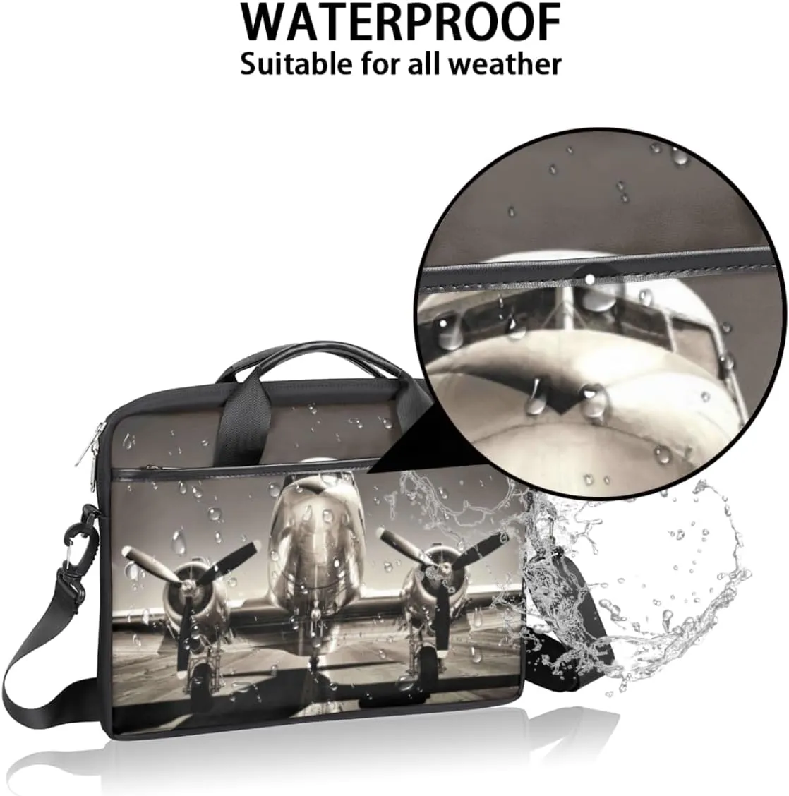Laptop Bag Case Shoulder Messenger Carrying Bag 13 14 15 Inch Waterproof Computer Sleeve Cover