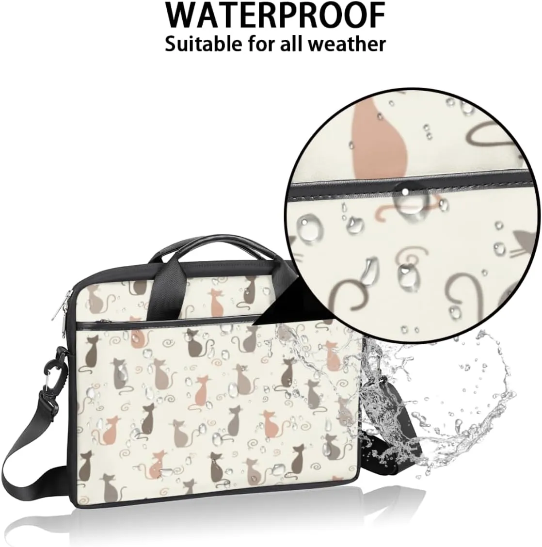 Laptop Bag Case Shoulder Messenger Carrying Bag 13 14 15 Inch Waterproof Computer Sleeve Cover