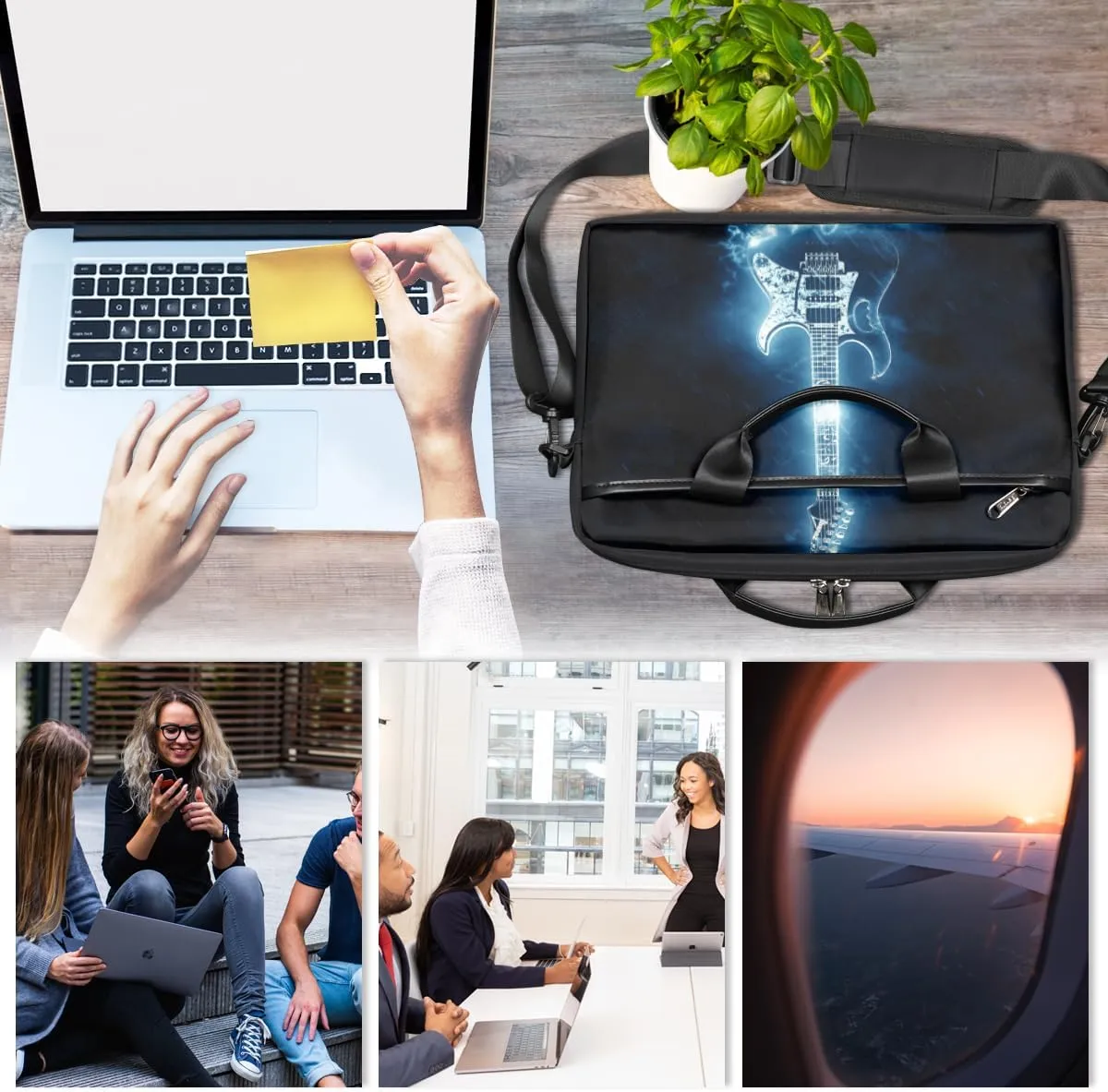 Laptop Bag Case Shoulder Messenger Carrying Bag 13 14 15 Inch Waterproof Computer Sleeve Cover
