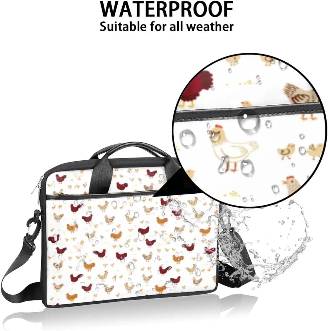 Laptop Bag Case Shoulder Messenger Carrying Bag 13 14 15 Inch Waterproof Computer Sleeve Cover