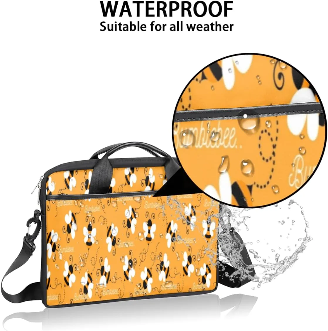 Laptop Bag Case Shoulder Messenger Carrying Bag 13 14 15 Inch Waterproof Computer Sleeve Cover