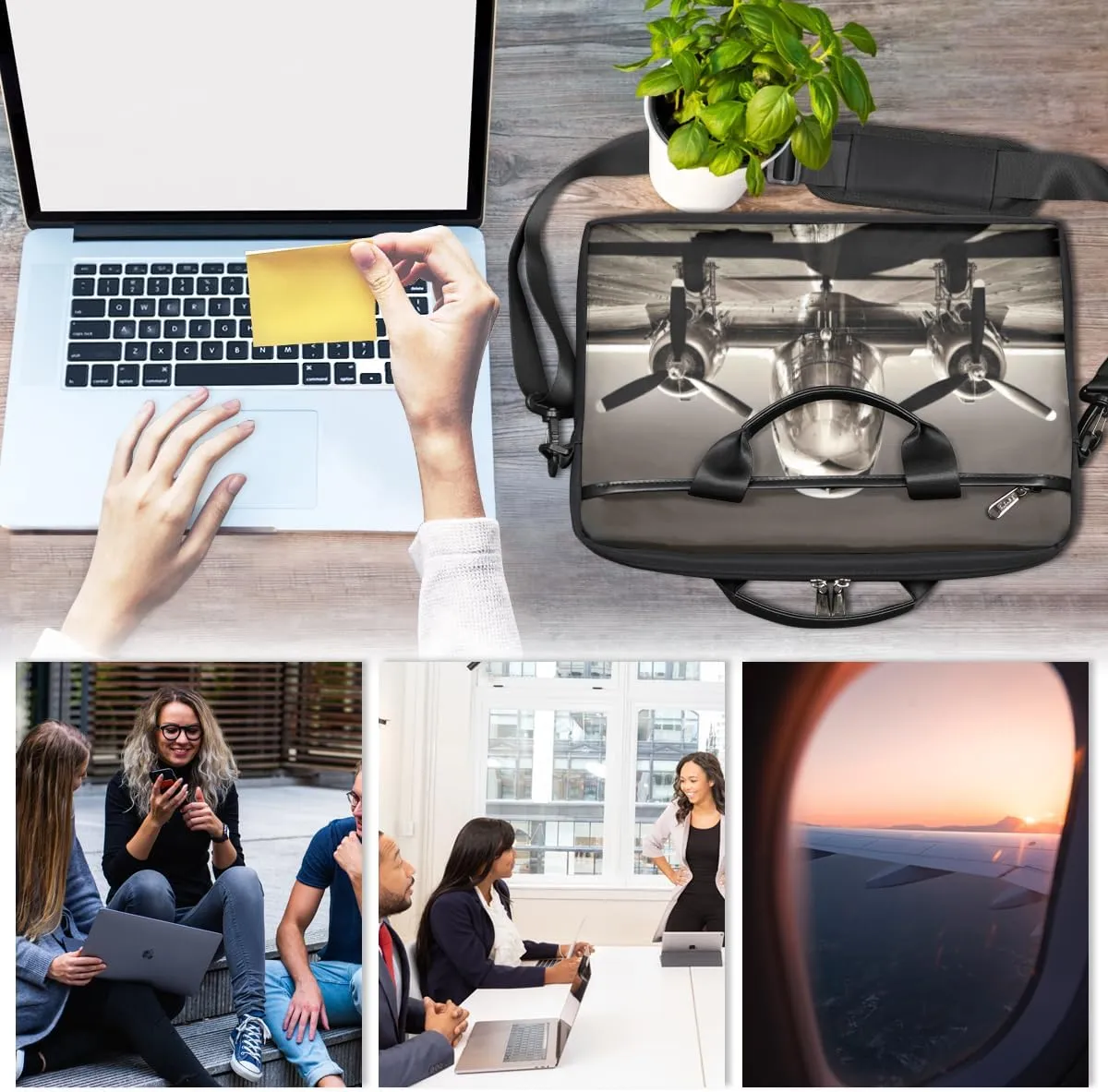 Laptop Bag Case Shoulder Messenger Carrying Bag 13 14 15 Inch Waterproof Computer Sleeve Cover