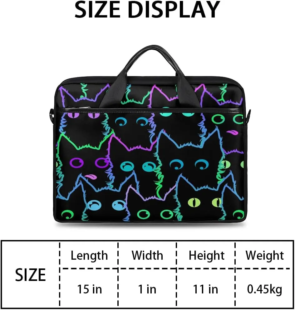 Laptop Bag for Women Men, 15.6 inch Messenger Shoulder Bags, Water Resistant Computer Bag Sleeve