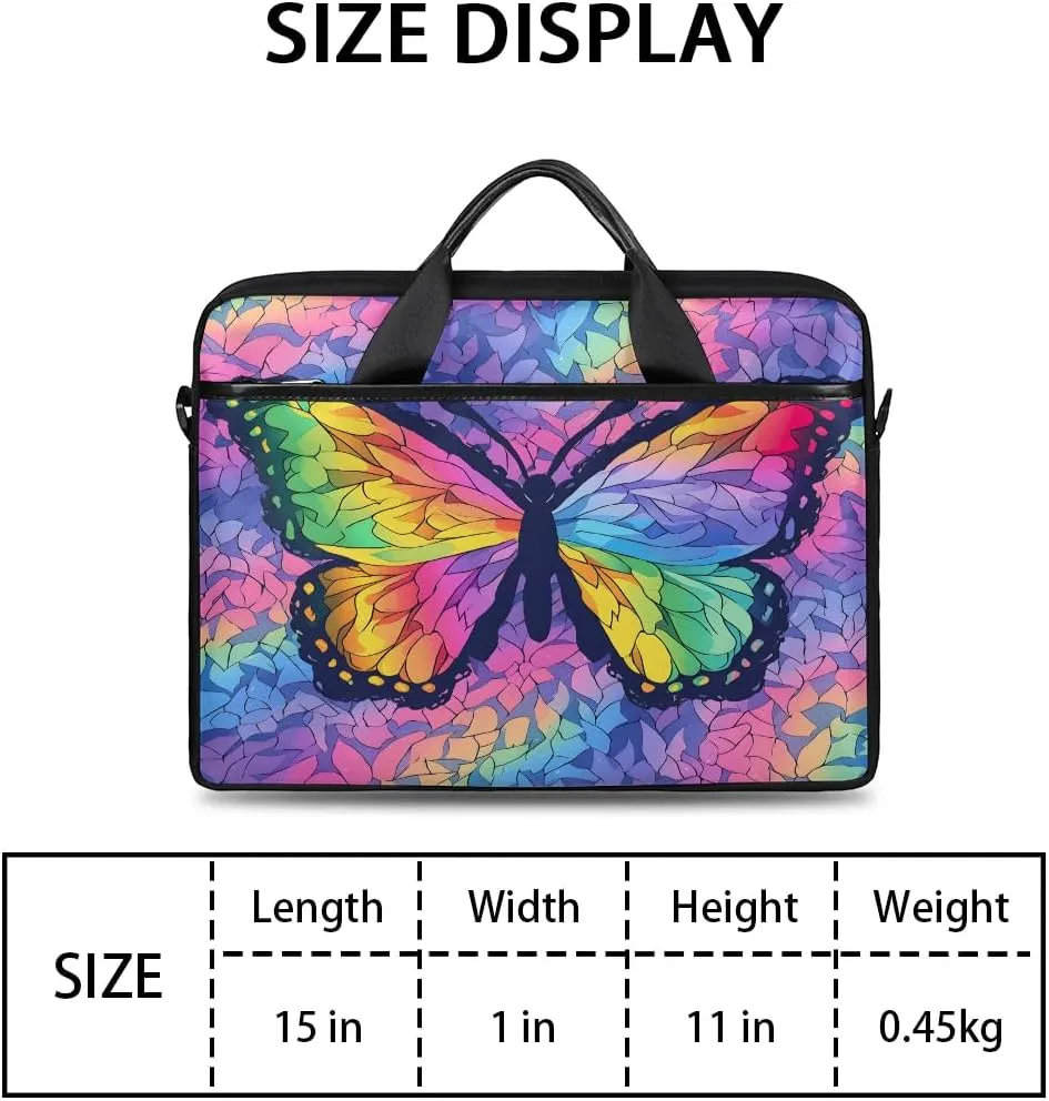 Laptop Bag Waterproof Laptop Shoulder Bag with Adjustable And Removable Shoulder Strap Fits Laptop 13-15.6 Inch
