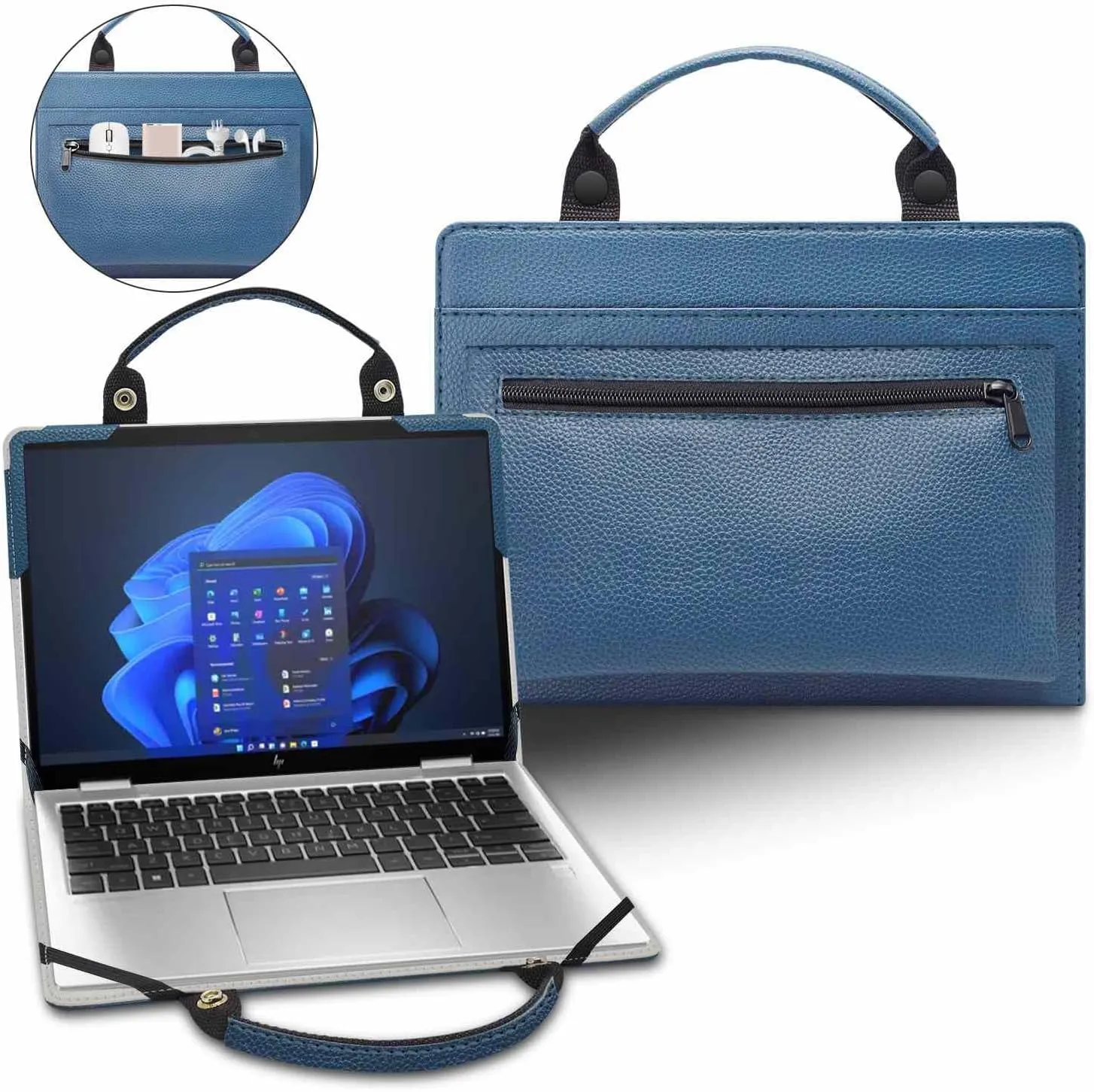 Laptop Case Cover Sleeve for HP Envy x360 15-esXXXX 15m-es0013dx 15-es2026nr/ENVY x360 15-euXXXX 15-eu0097nr with Portable Bag with Bag Handle,Blue