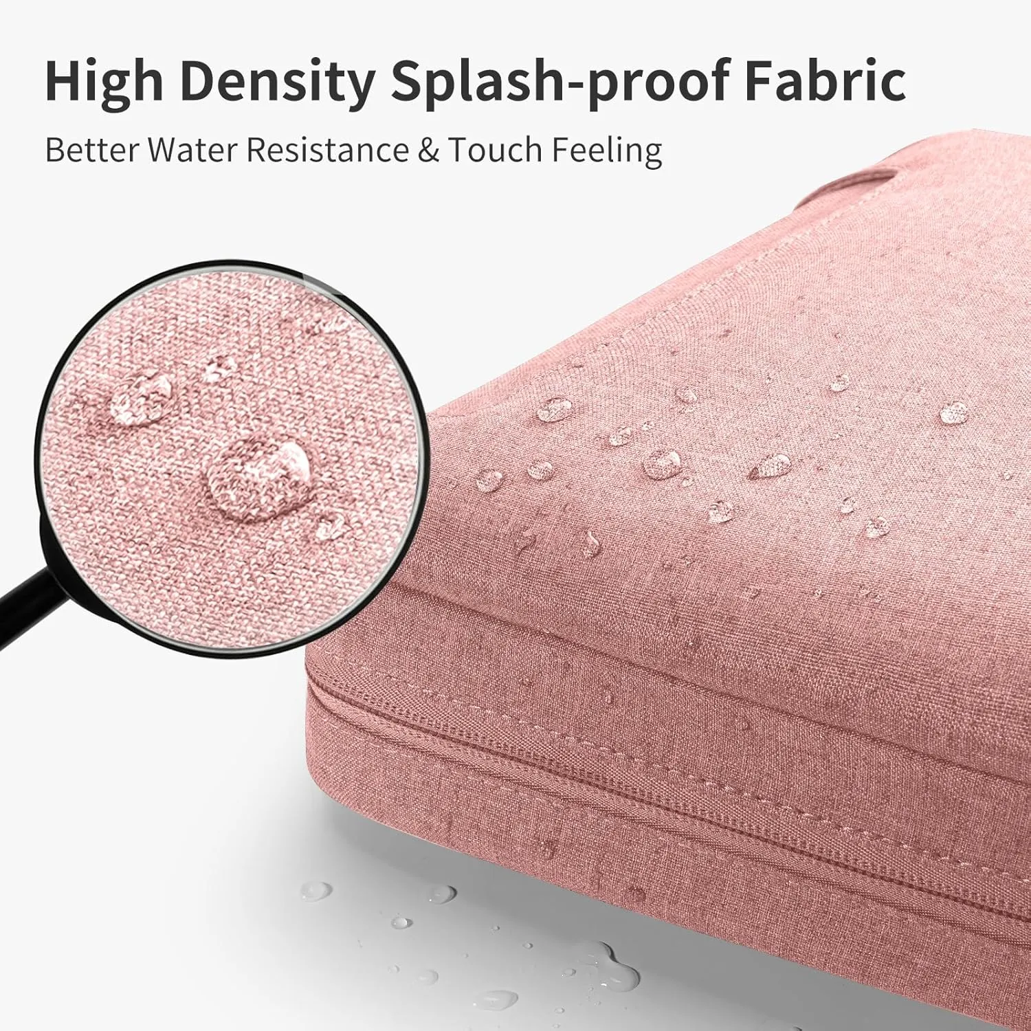 Laptop Shoulder Bag, 13-14-15-15.6-17.3 Inch Laptop/Tablet, Water-Repellent Fabric, Business for Men Women (17.3 inch, Pink)