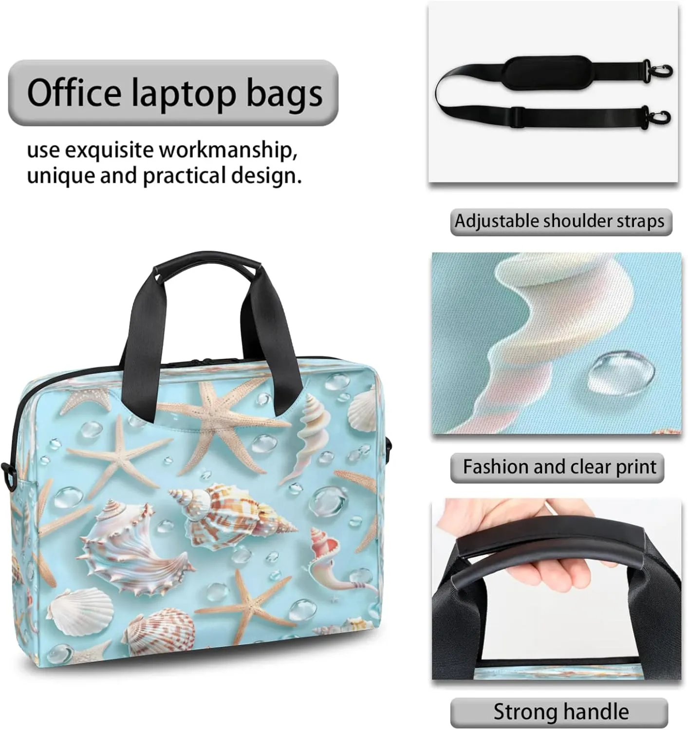 Laptop Shoulder Bag Compatible with Handle, Messenger Shoulder Case for Laptop or Tablet, Laptop Carrying Case