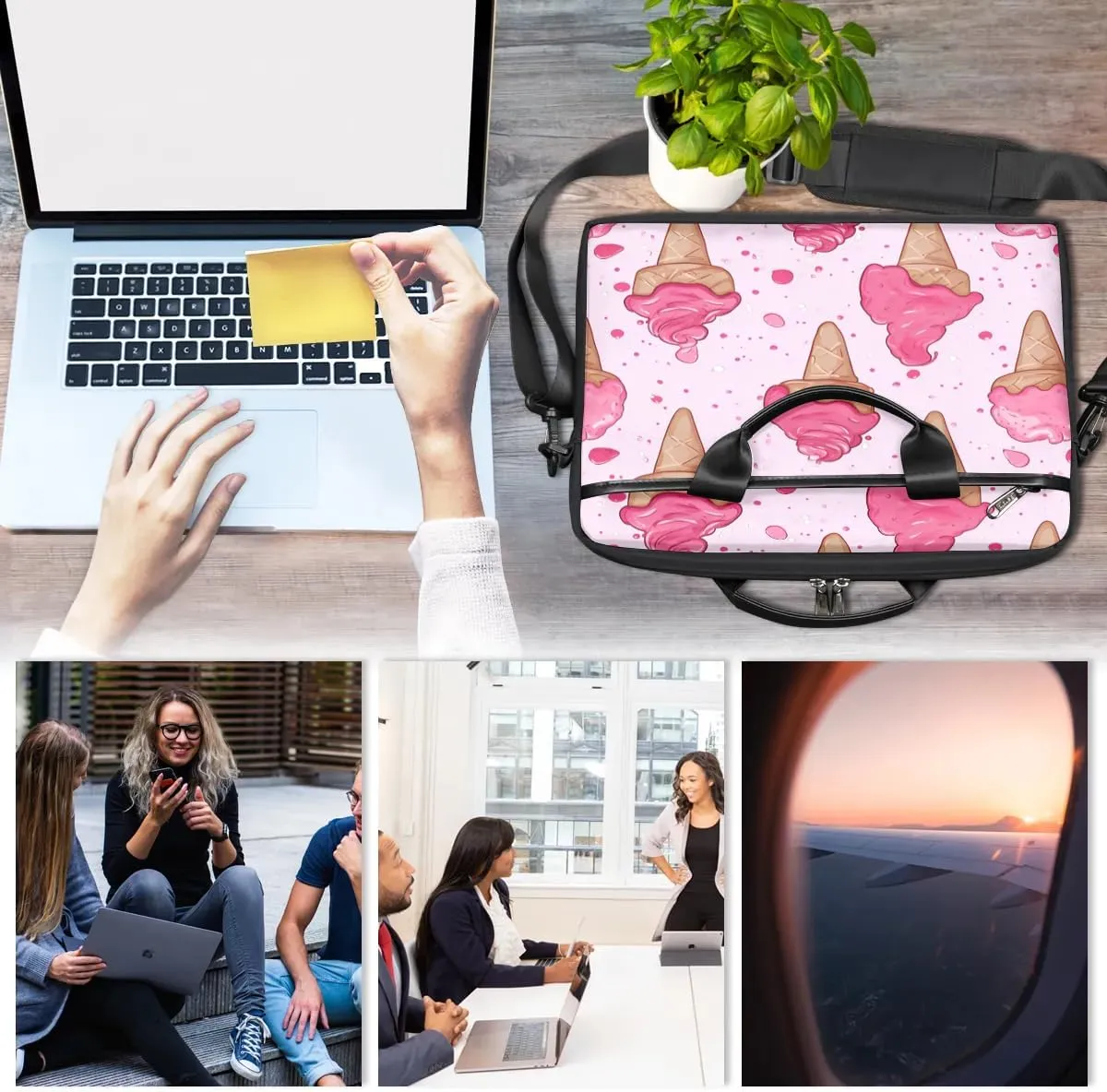 Laptop Shoulder Bag for 13-15 Inch Waterproof Laptop Sleeve Case Bag Slim Computer Carry Case Computer Cases for Laptops