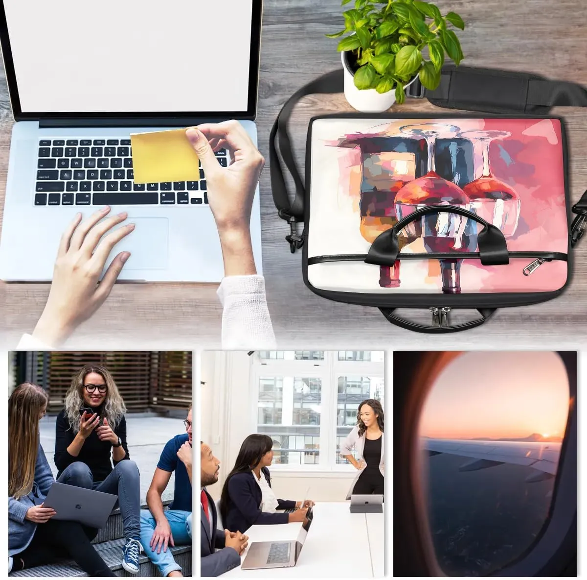 Laptop Shoulder Bag for 13-15 Inch Waterproof Laptop Sleeve Case Bag Slim Computer Carry Case Computer Cases for Laptops