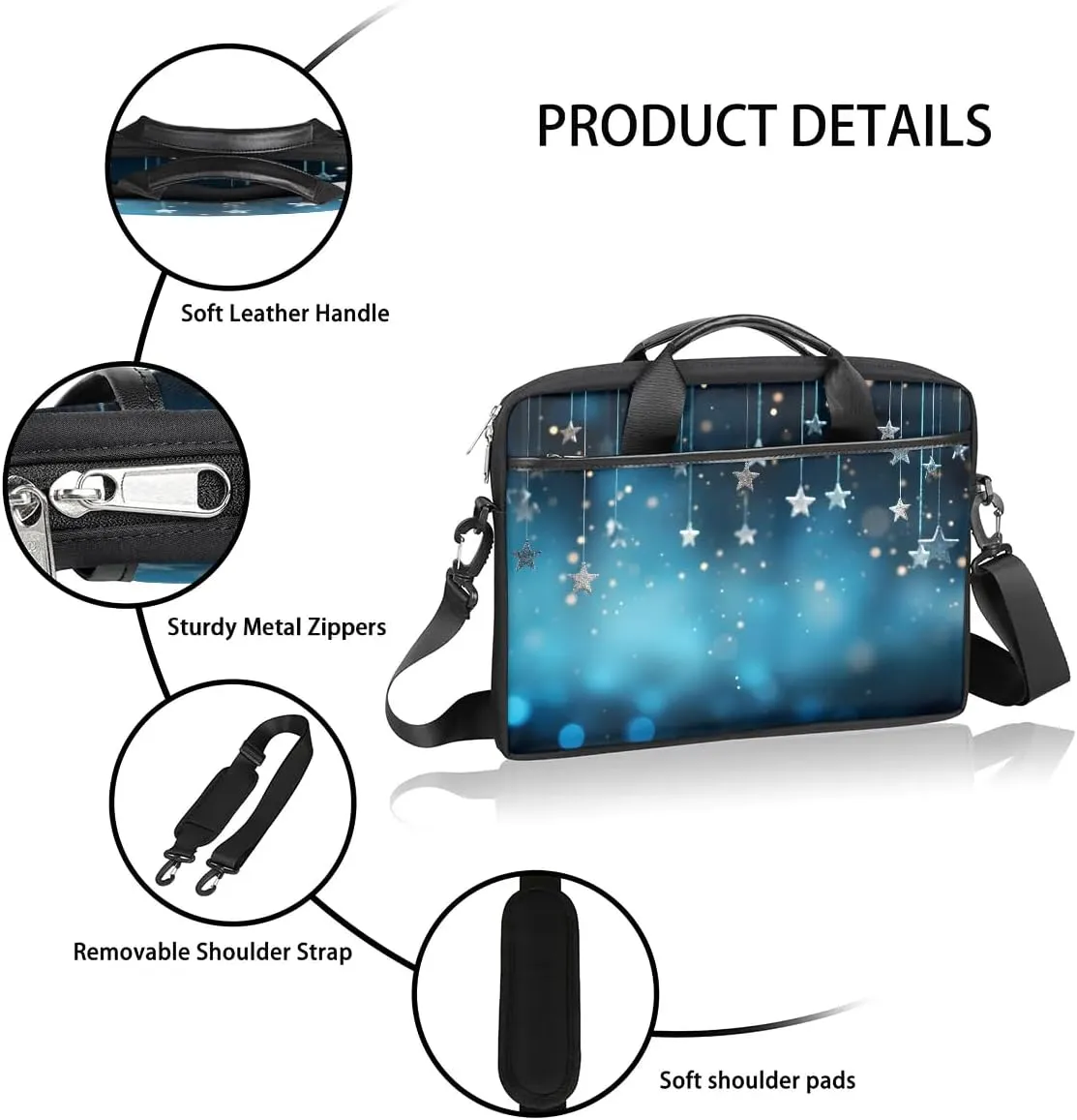 Laptop Shoulder Bag for 13-15 Inch Waterproof Laptop Sleeve Case Bag Slim Computer Carry Case Computer Cases for Laptops