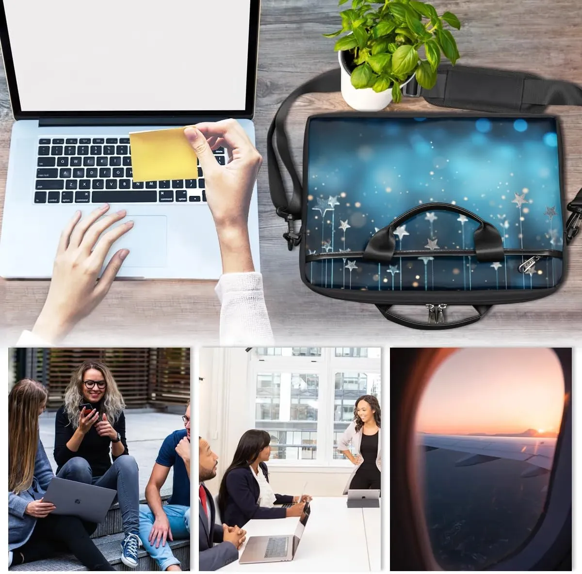 Laptop Shoulder Bag for 13-15 Inch Waterproof Laptop Sleeve Case Bag Slim Computer Carry Case Computer Cases for Laptops