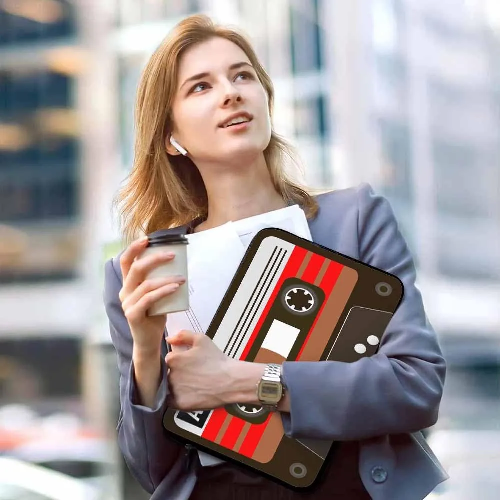 Laptop Sleeve Bag 15.4 15.6 Inch,Colorful Retro Audio Cassettes Tape Music Protective Polyester Computer Cases Laptop Cover Briefcase Bag Tablet Travel Cover