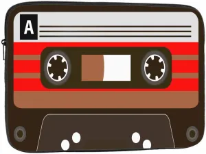 Laptop Sleeve Bag 15.4 15.6 Inch,Colorful Retro Audio Cassettes Tape Music Protective Polyester Computer Cases Laptop Cover Briefcase Bag Tablet Travel Cover