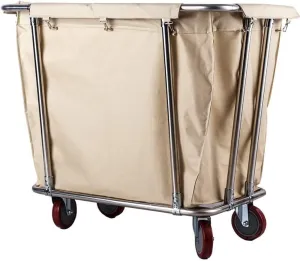 Laundry Sorter Cart with Wheels Commercial Medical Cart Houseware Heavy-Duty Rolling Laundry Hamper Sorter Cart, Wheeled Commercial Hotel Trolley Bin with Removable Bag (Color : Yellow)