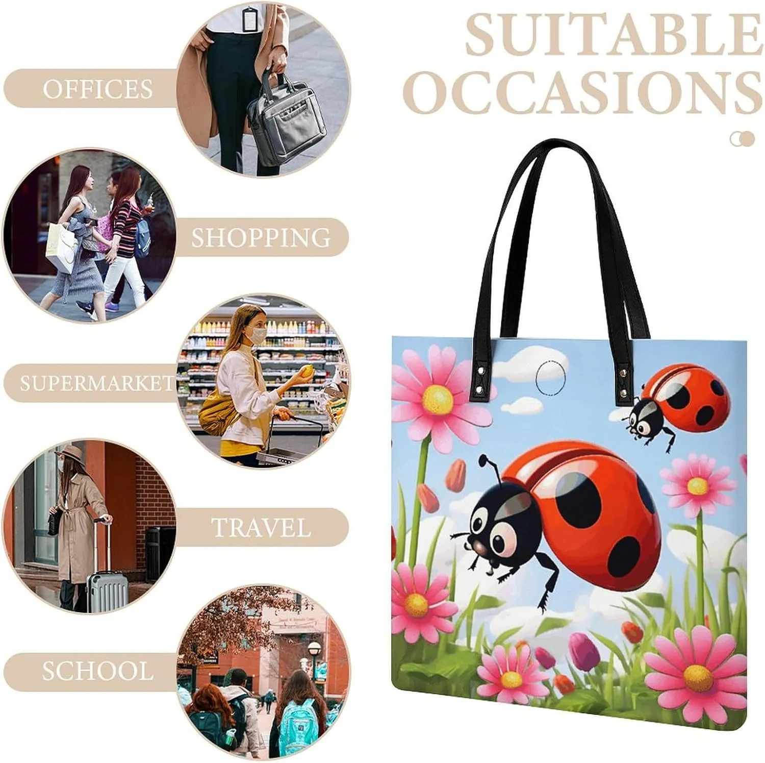 Leather Handbag for Women Tote Bag with Magnetic Buckle Violin Sheet Music Crossbody Bag Shoulder Bag