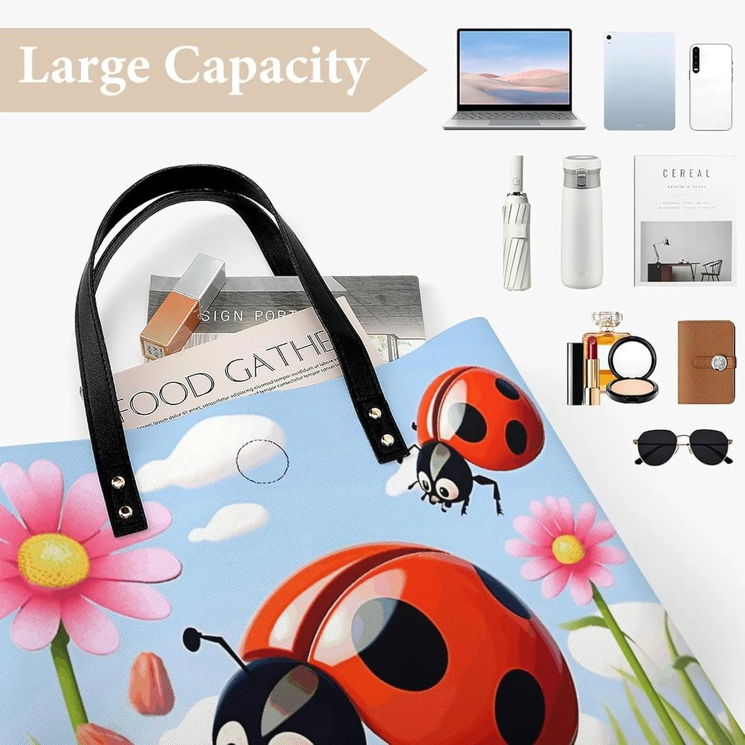 Leather Handbag for Women Tote Bag with Magnetic Buckle Violin Sheet Music Crossbody Bag Shoulder Bag