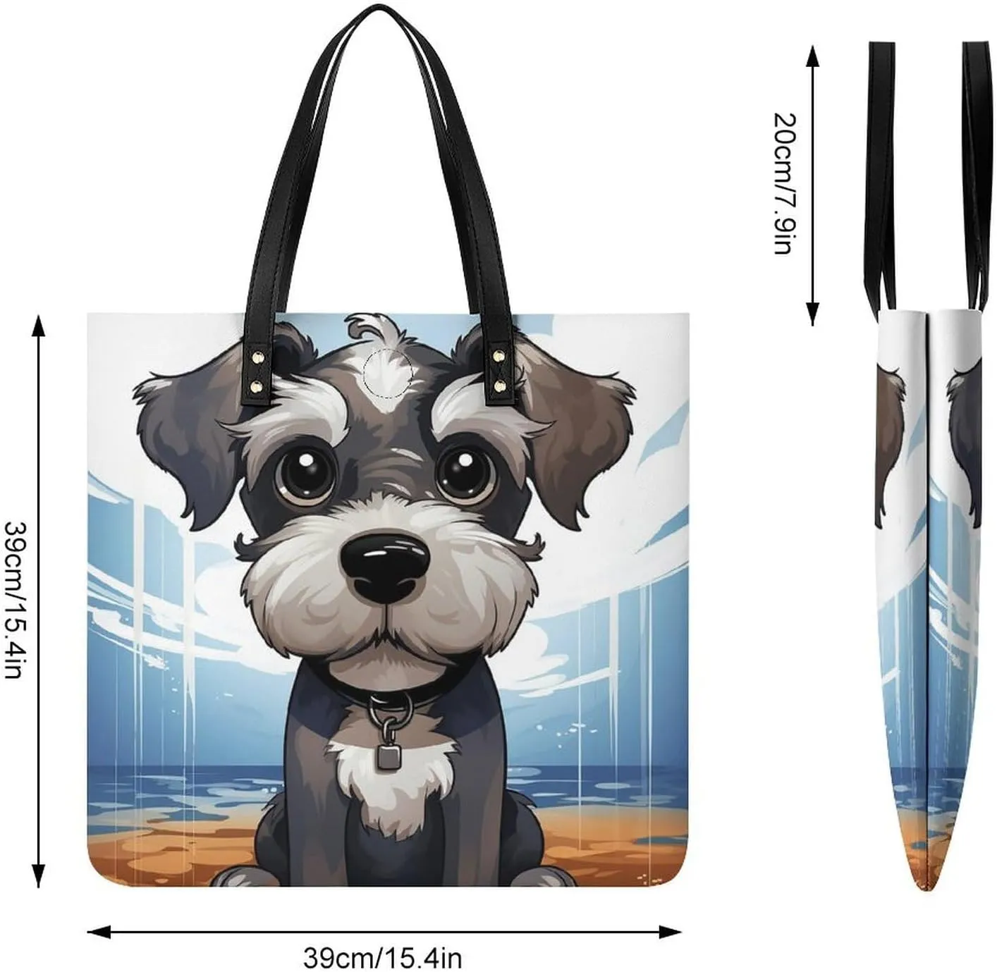 Leather Handbag for Women Tote Bag with Magnetic Buckle Wildlife Spider Crossbody Bag Shoulder Bags