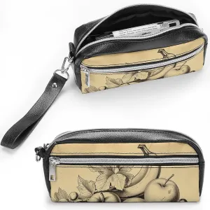 Leather Pencil Cases An Elegant Bowl Pen Pouch Travel Cosmetic Bag for Purse Portable Makeup Brush Bag Holder Coin Purse for Women Makeup Case Organizer