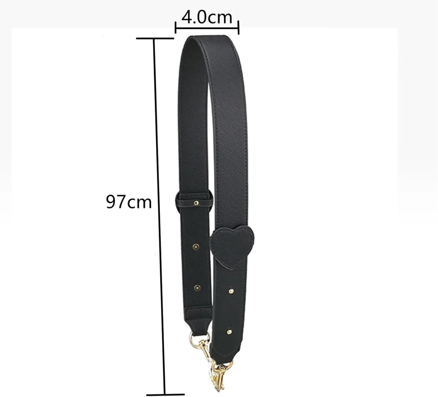 Leather Purse Crossbody Strap Heart Solid Color Replacement Strap Crossbody Bags Shoulder Bags Accessories Long 97cm