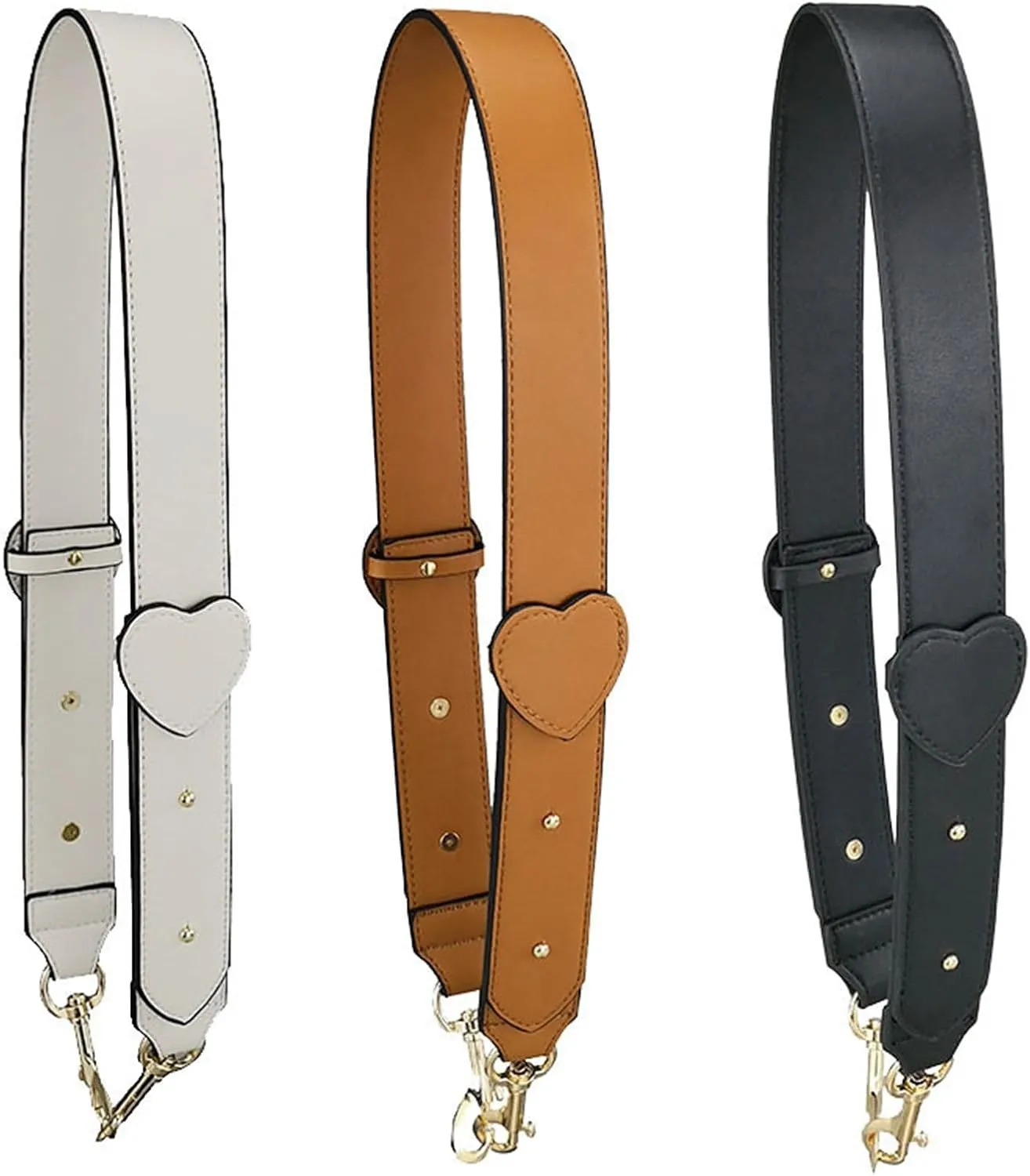 Leather Purse Crossbody Strap Heart Solid Color Replacement Strap Crossbody Bags Shoulder Bags Accessories Long 97cm