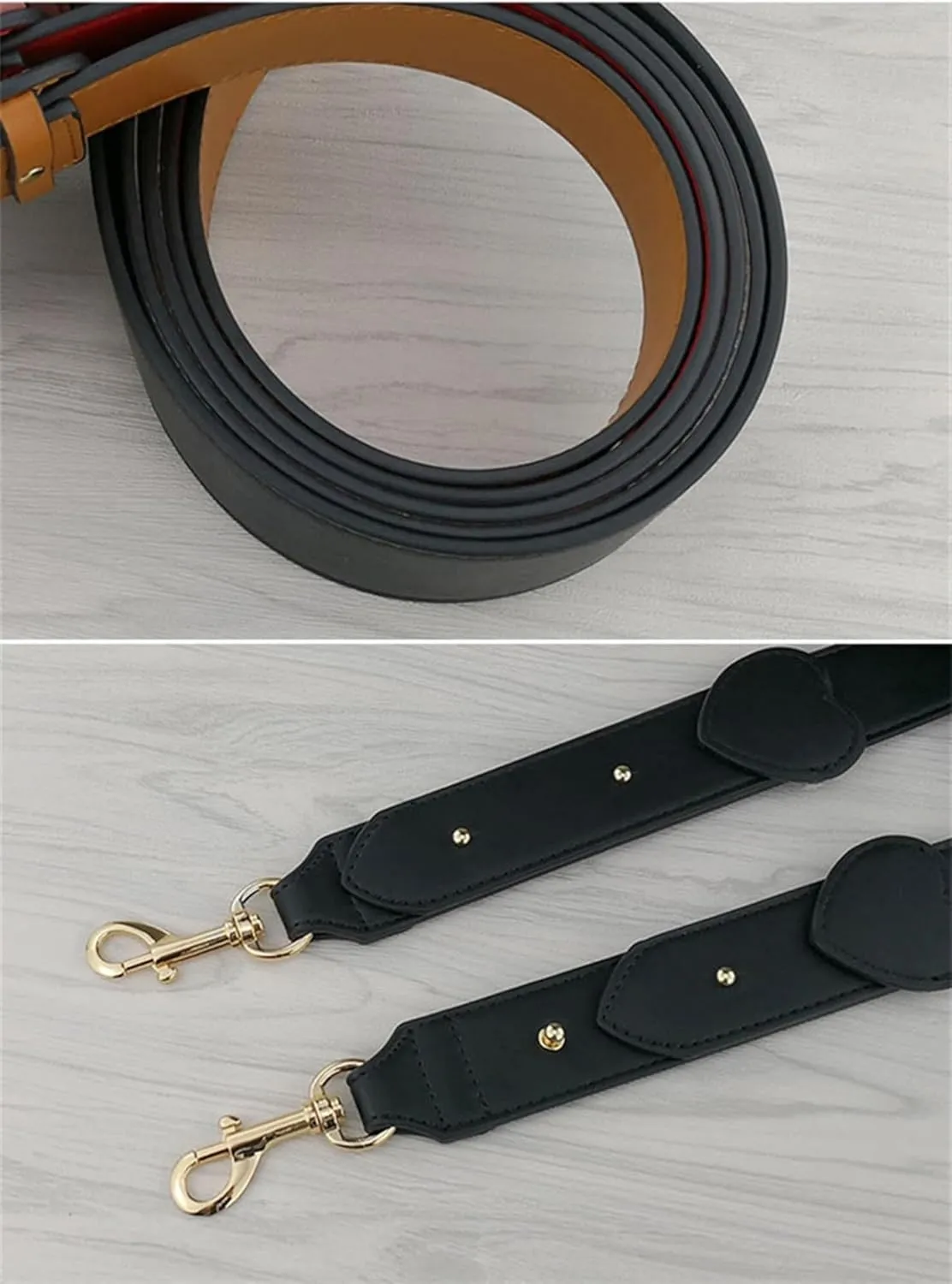 Leather Purse Crossbody Strap Heart Solid Color Replacement Strap Crossbody Bags Shoulder Bags Accessories Long 97cm